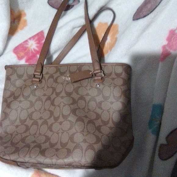 Coach Brown Signature Tote Bag - Picture 1 of 1